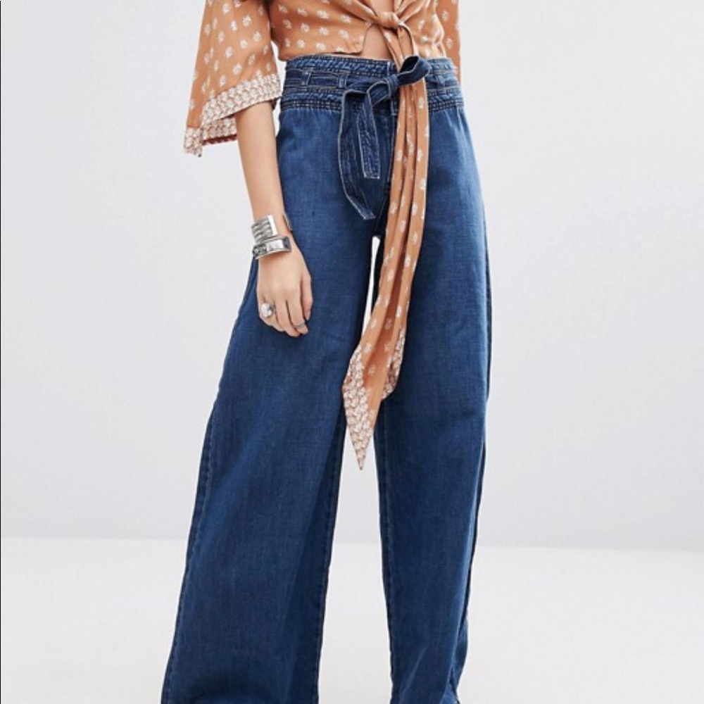Free people wide leg pants